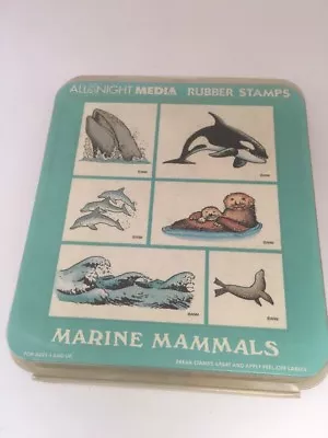 New Vintage Marine Mammals Set Of 6 Rubber Stamps By ALL NIGHT MEDIA Unmounted  • $13.99