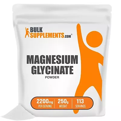 BulkSupplements Magnesium Glycinate Powder 250g - 2200 Mg Per Serving • $18.96