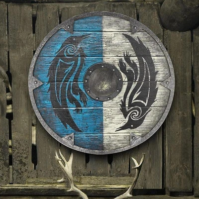 £18.90 • Buy Medieval Eivor Valhalla Raven Battleworn Viking Shield Prop Knight Templar Decor