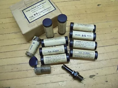 Vintage LS465A NOS BG Corporation Aircraft Airplane Sparkplugs AN-P-4 NXSA 14396 • $34.99