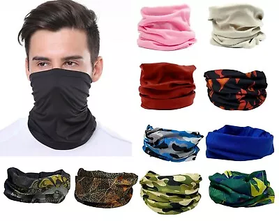 Unisex Face Cover Neck Gaiter Warmer Mask Snood Balaclava Bandana Tube Scarf • £3.49