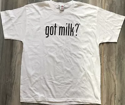 Vintage Got Milk Fruit Of The Loom Short Sleeve T Shirt Adult XL EXCELLENT!! • $59.99