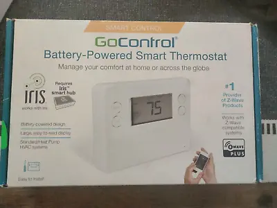 $50 • Buy GoControl GC-TBZ48L Z-Wave Battery-Powered Thermostat