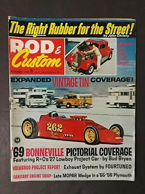 Rod & Custom Magazine November 1969 Bonneville - Volksrod - Vintage Tin - 223 • $6.99