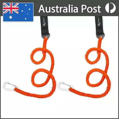 2pcs Kayak Paddle Leash Fishing Rod Pole Coiled Lanyard Rowing Boat Accessories • $12.69