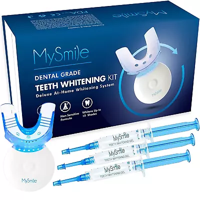 $31.99 • Buy 35%CP MySmile Teeth Whitening Kit With Light Tray Dental Gel Coffee Stain Remove