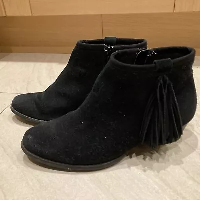 Kurt Geiger Miss KG Black Suede Tasseled Boots. Size 39. Good Condition. Boxed. • £9