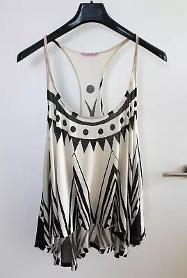 Sass & Bide Geometric Tribal Print Racerback Top • $24.65