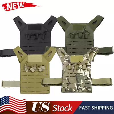 Kids Outdoor CS JPC Tactical Vest Molle Combat Airsoft Jump Plate Carrier Vest • $14.89