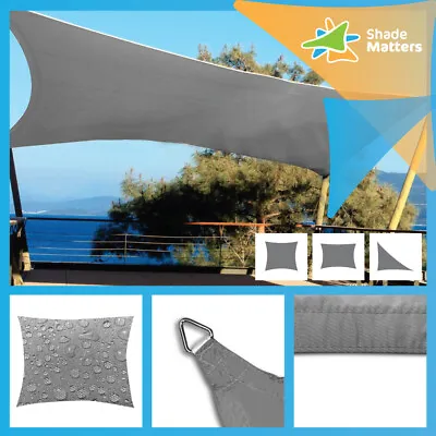$145 • Buy Shade Sails Waterproof Shade Sail - Grey - Square, Rectangle & Triangle