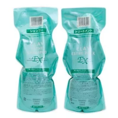 Moltobene Clay Esthetic Shampoo EX 1000ml & Pack EX1000g Refill Set • $74.11