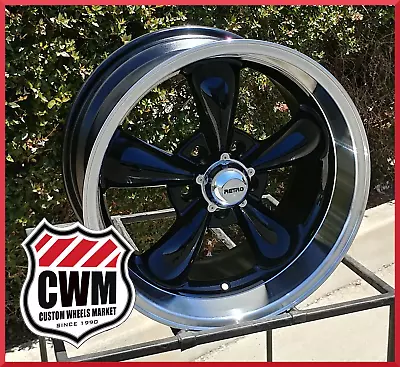 $599 • Buy 17x9 Inch Black Wheels Rims Torq Style For Camaro 70-92 S10 El Camino Chevelle