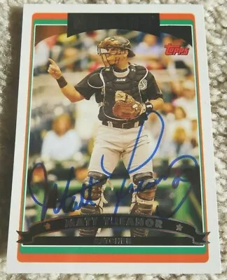 Matt Treanor Auto Autographed Signed 2006 Topps Card Marlins Rangers Misty May • $4.99