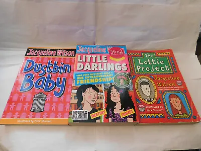 £6.95 • Buy 3 X Children's Novels By Jacqueline Wilson Dustbin Baby Lottie Project Darlings