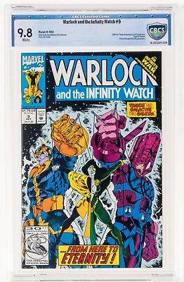 Warlock And The Infinity Watch #9 CBCS 9.8 (1992 Marvel) Origin Gamoracgc • $125.20