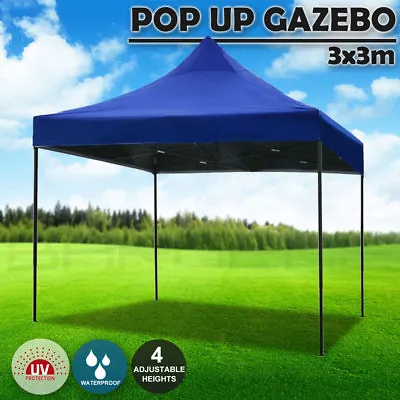 $119.99 • Buy 3x3m Pop Up Gazebo Outdoor Tent Folding Marquee Party Camping Market Canopy Camp