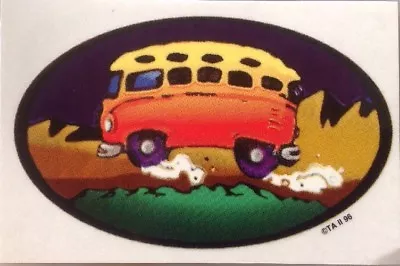 $3.50 • Buy Volkswagen Bus Decal Or Sticker New Vw Bus In Orange & Yellow Dirt Road Travelin