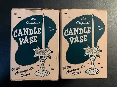 2 Sets Of Vintage The Original Candle Vase In Box Clear Bud Vases Over Tapers • $20