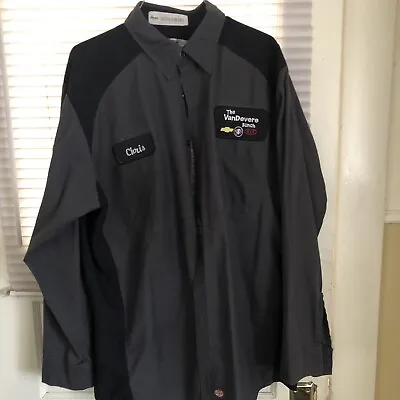 Vintage 90s Mechanic Auto Shop Shirt Mens XL-RG Long Sleeve Black/grey • $24.99