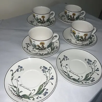 BOTANICA By VILLEROY & BOCH Cups & Saucers  - 4 Sets Plus Two Extra Saucers • $90