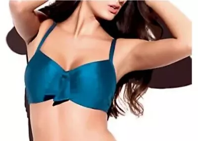 Panache Veronica Bikini Top Bra Swimwear  Bow Lagoon 32D SW0642 • £18