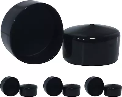 2 1/2 Inch Rubber End Caps Round Rubber Caps Plug Insert Decking Caps Black Rubb • $22.95