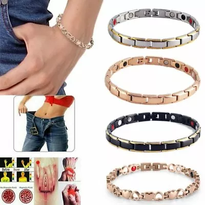 Magnetic Bracelet Therapy Weight Loss Arthritis Health Pain Relief Women Gift • £3.66