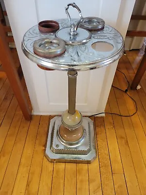 Vintage  Ornate Lighted Smoking Stand • $175