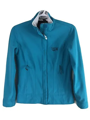 Mountain Hardwear Soft Shell Jacket Womens XS Teal Full Zip Polyester Outdoor • $17