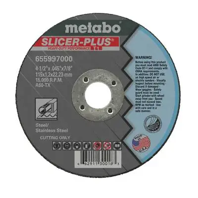 Metabo 655997000 4.5  X .045 X 7/8 Slicer Plus 50 Pack • $94.99