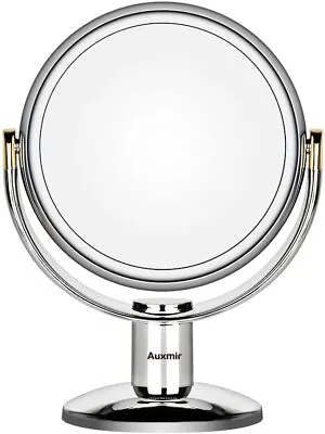 Double Sided Makeup Mirror Vanity Mirror 1X 10X Magnifying Cosmetic Mirror Stand • £16.99