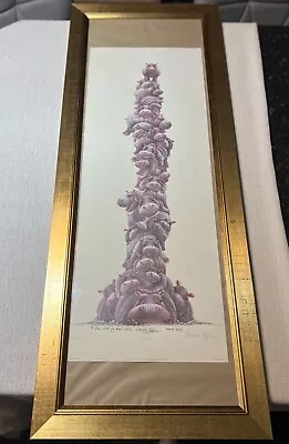 £35 • Buy Hippopotamus Print  Wobble By Warwick Higgs. Personally Signed And Dated