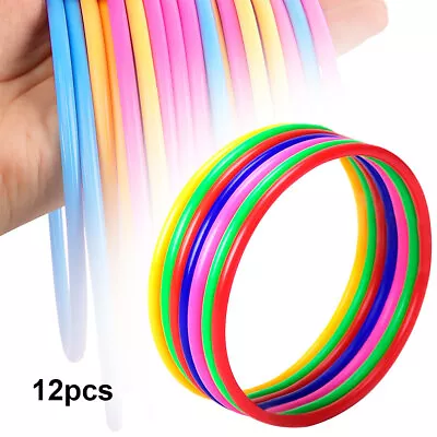 12Pcs Plastic Toss Rings Toys Throwing Rings For Kids Ring Toss Game Carnival • £4.99