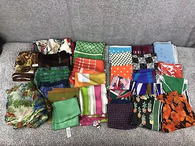 Vintage Ladies Scarves Lot Of 28 Some Vera MCM Echo Designer Unbranded • $45