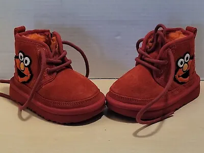 Ugg Sesame Street Elmo Red Winter Comfort Boots Kid Size 6 • $19.99