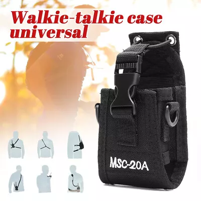 MSC-20A Walkie Talkie Holder Pouch Case Bag FOR Motorola Kenwood 2 Way Radio • £8.87