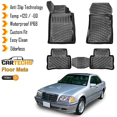 Floor Mats Liner Fits Mercedes C-Class W202 1994-2000 3D Molded Waterproof 4Pcs • $109.90