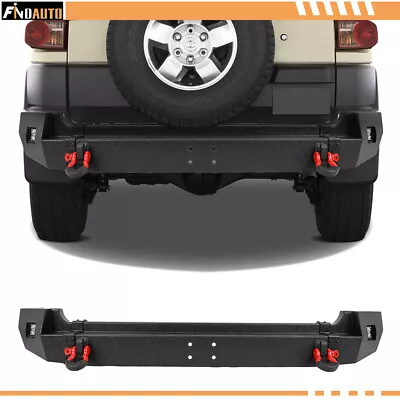 Textured Steel Rear Bumper With LED Lights Fits For 2007-2014 Toyota FJ Cruiser • $465.65