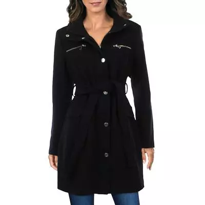 Vince Camuto Womens Black Warm Midi Dressy Wool Coat Outerwear XS BHFO 1030 • $45.99