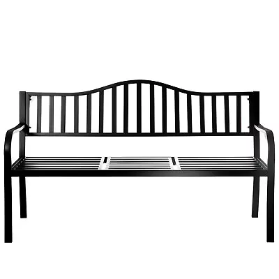 Outdoor Powder Coated Steel Park Bench For Yard Patio Garden Balcony And Deck • $328.80