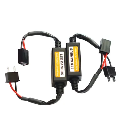 H7 LED Headlight EMC Resistor Canceler Decoder Warning Error Canbus Wiring Kit • $17.71