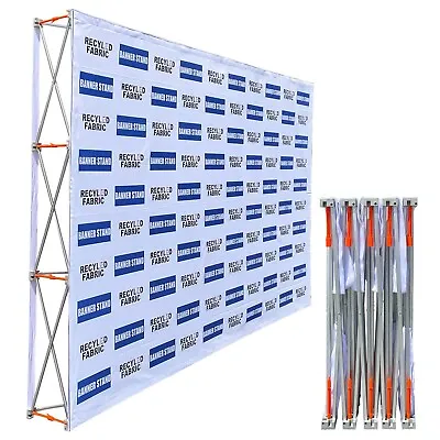 8'x8'(HxW) Tension Fabric Backdrop Booth Frame Straight Pop Up Display Stand 3x3 • $269.99