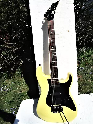 $799 • Buy Charvel Guitar,  Late 1980's, Japan, Emg Pu's, Kahler Tremolo, Yellow Metallic