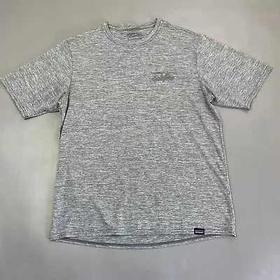 Patagonia Capilene Cool Graphic Tee Shirt Gray Save Our Home Planet Men's Small • $0.99