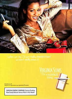 Virginia Slims Cigarette Ad #89 Rare 1997 Vintage Oop  • $10.99