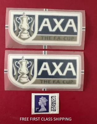 1999-2002 Pair Of Axa Fa Cup Patch Player Size  Iron On Badge Uk StocK • £7.99