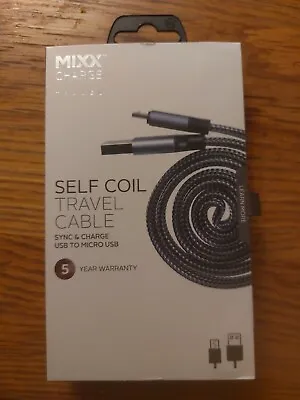 MIXX Charge Sync & Charge USB To Micro USB Self Coil Travel Cable • £5