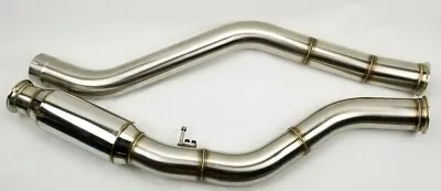 3.5  89mm 304 Stainless Steel Universal Mandrel Pipe Custom Piping W/ Resonator • $239.99