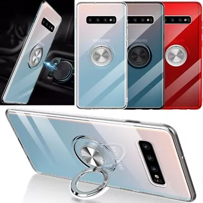 $1.88 • Buy Samsung Note 20 S21 20 Ultra 10 S9 S8 S10 + 5G Note 9 8 Magnetic Ring Stand Case