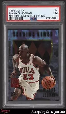 1995-96 Ultra Scoring Kings Hot Pack #4 Michael Jordan PSA 7 NM BULLS • $21.50